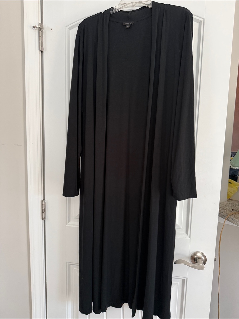 J. Jill Long Open-Front Black Cardigan XL